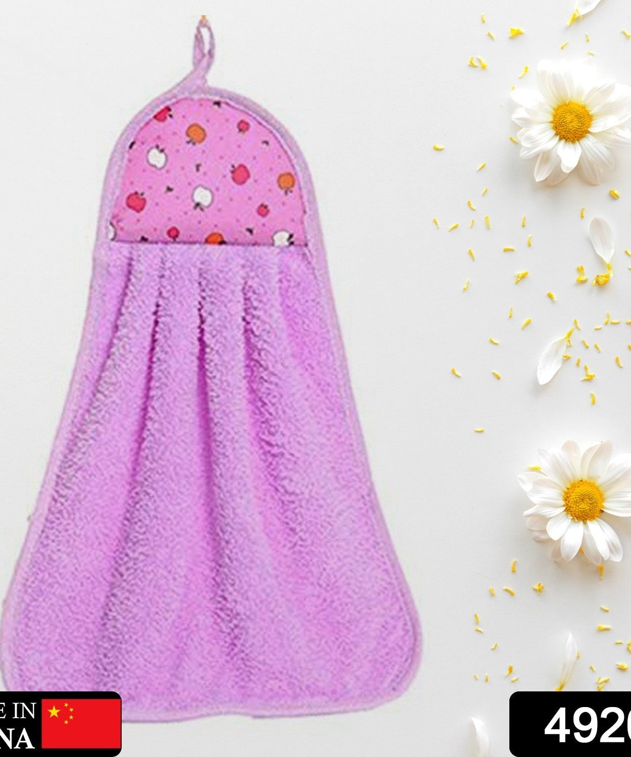 Hanging microfiber towel