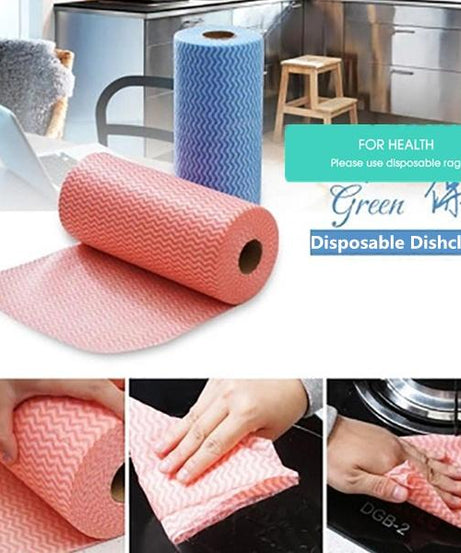 Non Wooven Fabric Disposable Handy Wipe Cleaning Cloth Roll, Tissue Roll (1Pc)