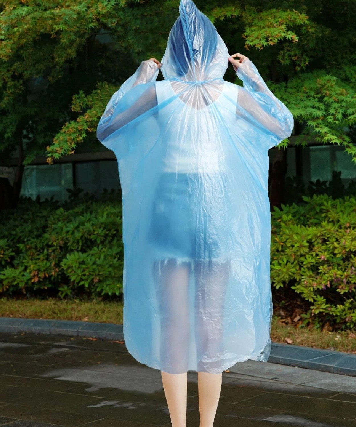 Convenient and portable disposable raincoat for travel