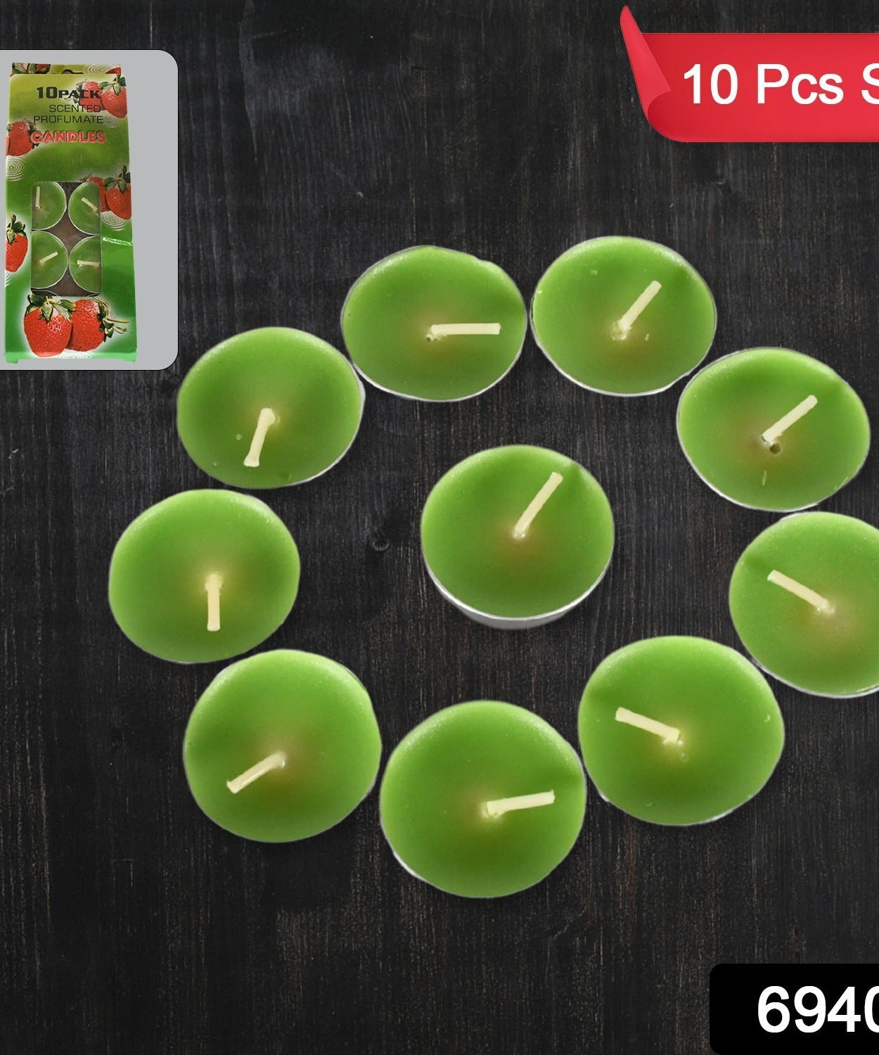 8-9 Hour Unscented Smokeless Candles – For Diwali, Christmas, Weddings, Parties & Mood Dinners, Diwali (10 Pc)