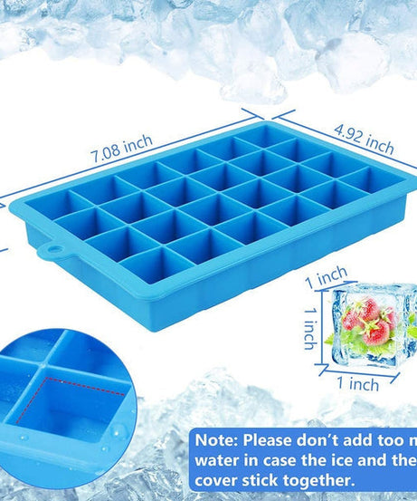 Silicone Ice Cube Trays 24 Cavity Per Ice Tray [Multicolour]