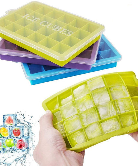 Silicone Ice Cube Trays 24 Cavity Per Ice Tray [Multicolour]