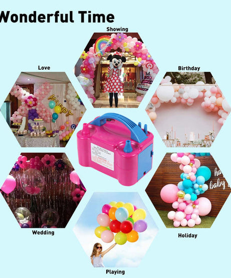 Dual nozzle electric balloon pump