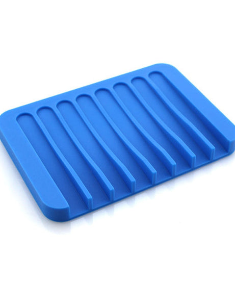Soap holder with a drainage design in silicone