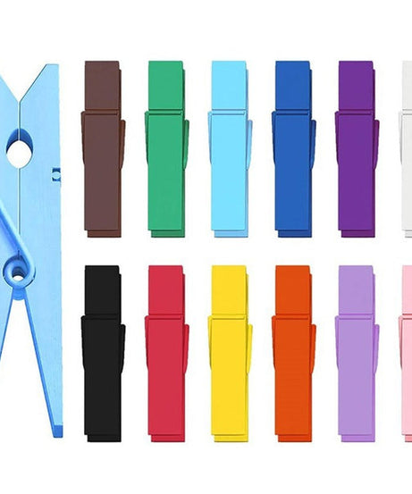 Pack of 500 large wooden cloth clips for multipurpose use