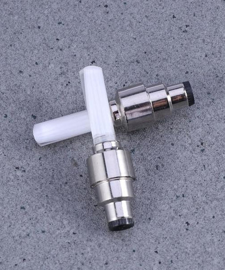 Set of LED tire valve caps with lighting feature