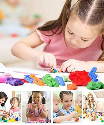 Multicolour non-toxic dough clay, 30 grams each, pack of 6