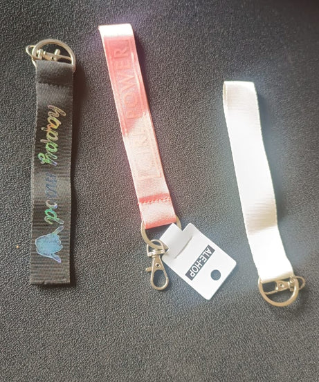 Fabric Ribbon Keychain (1 Pc, Mix Color)