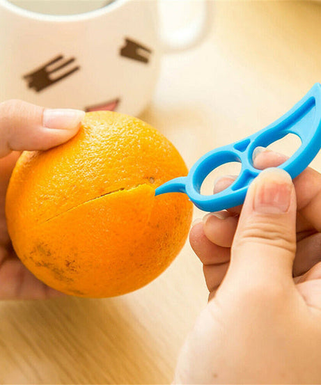 Creative snail ring-shaped peeler for oranges.