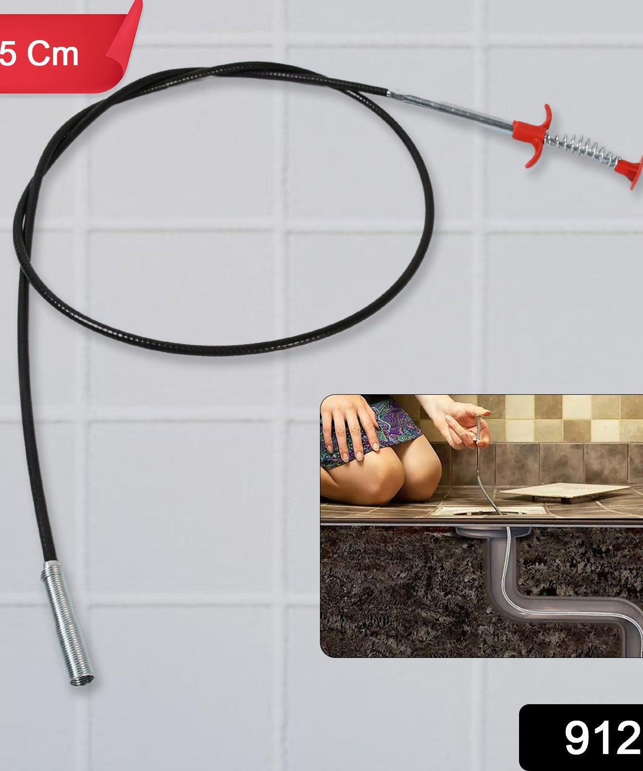 Wire brush tool for cleaning sewer, with hook