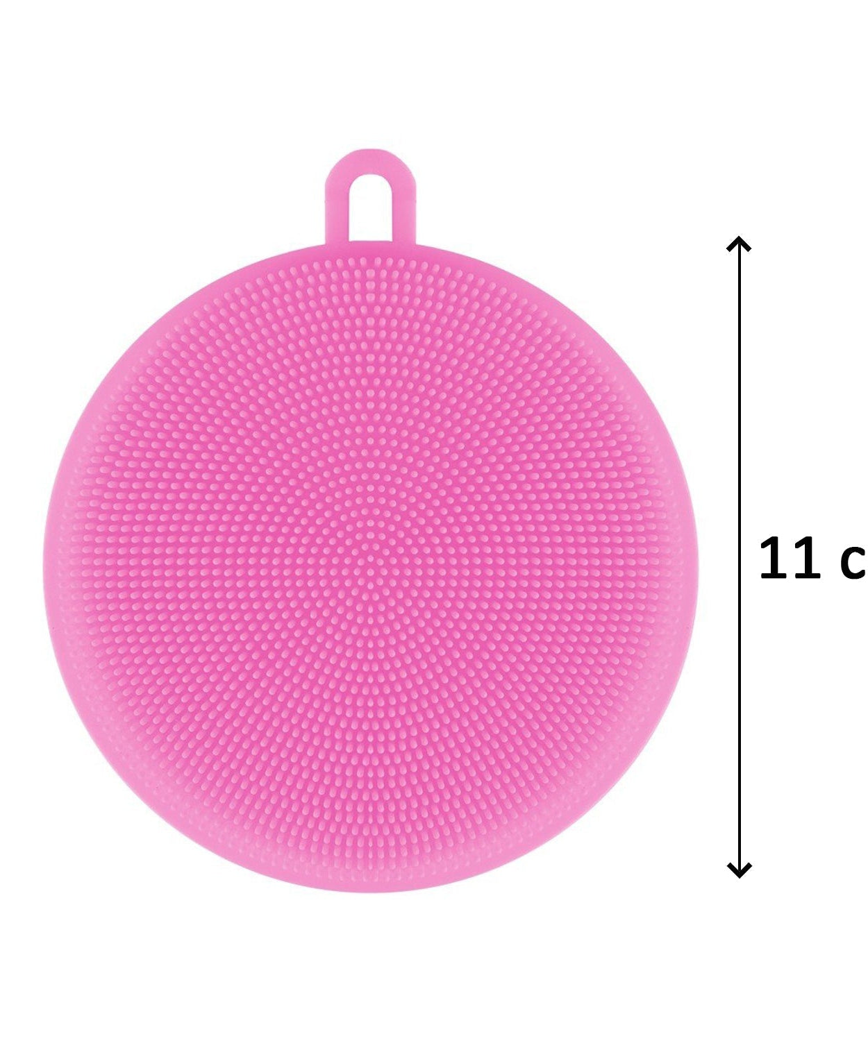 Non-stick silicone sponge for dishes, available in various colors.