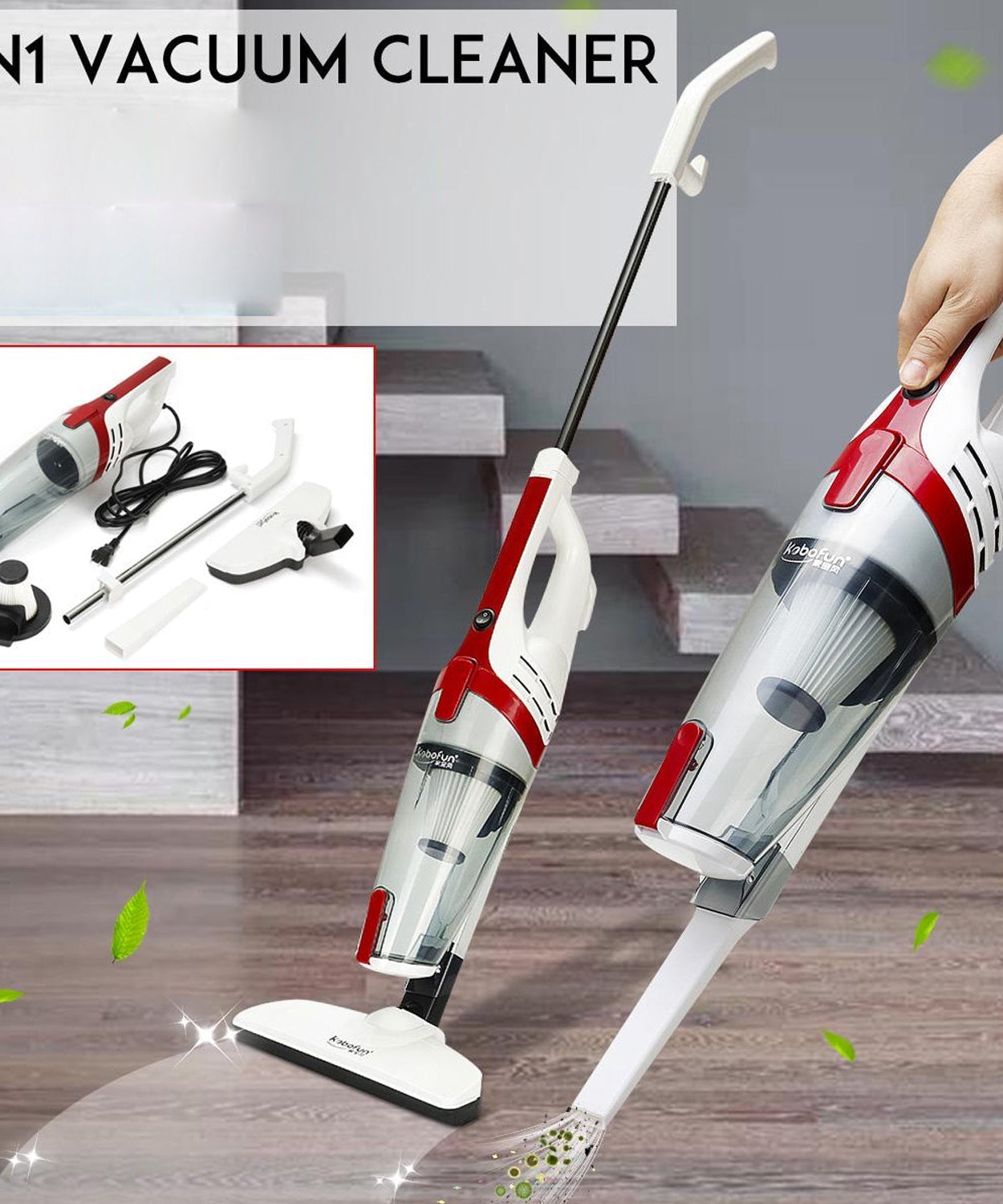 Handheld vacuum for easy cleaning
