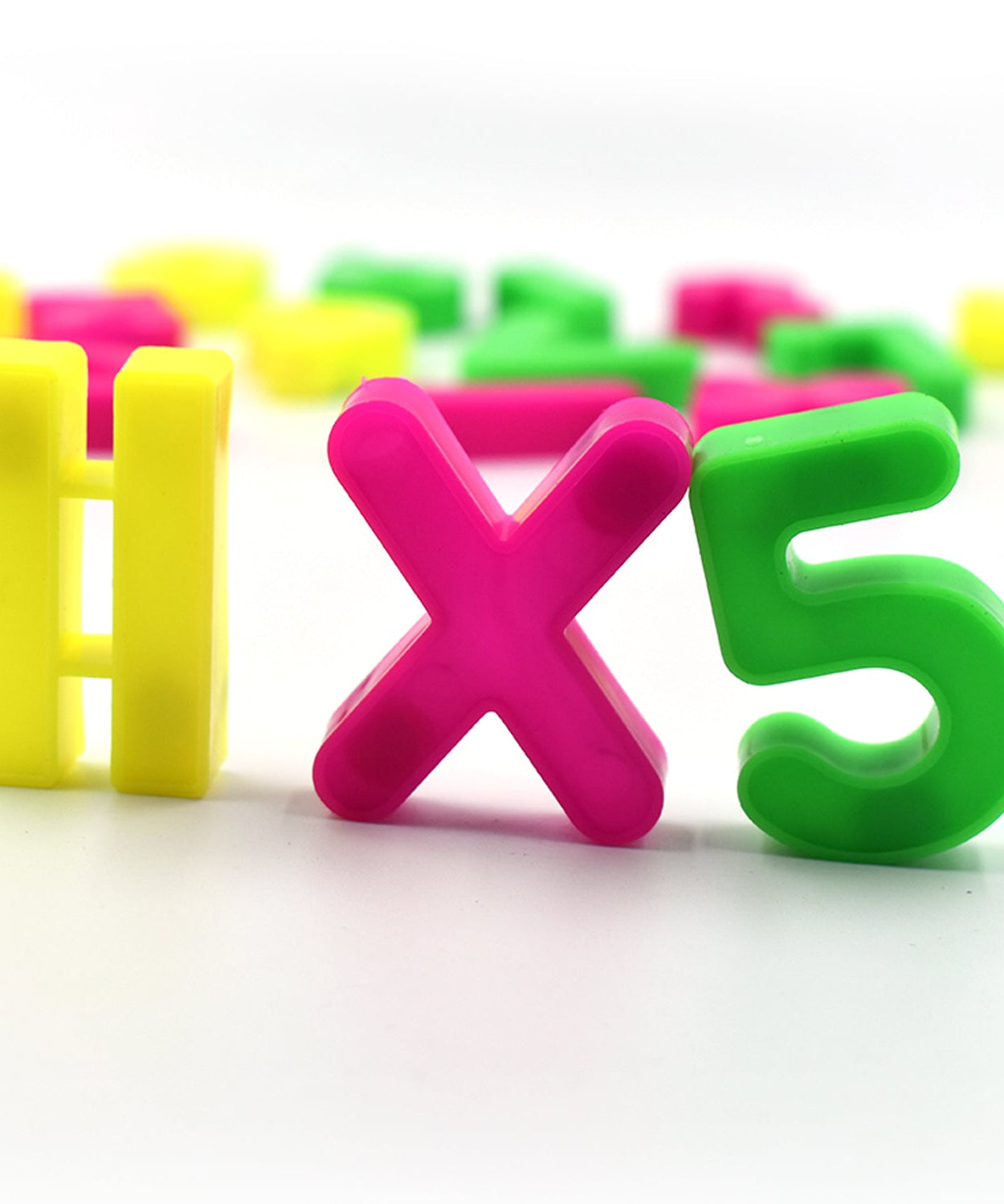 Colorful magnetic numbers for early learning and fun.