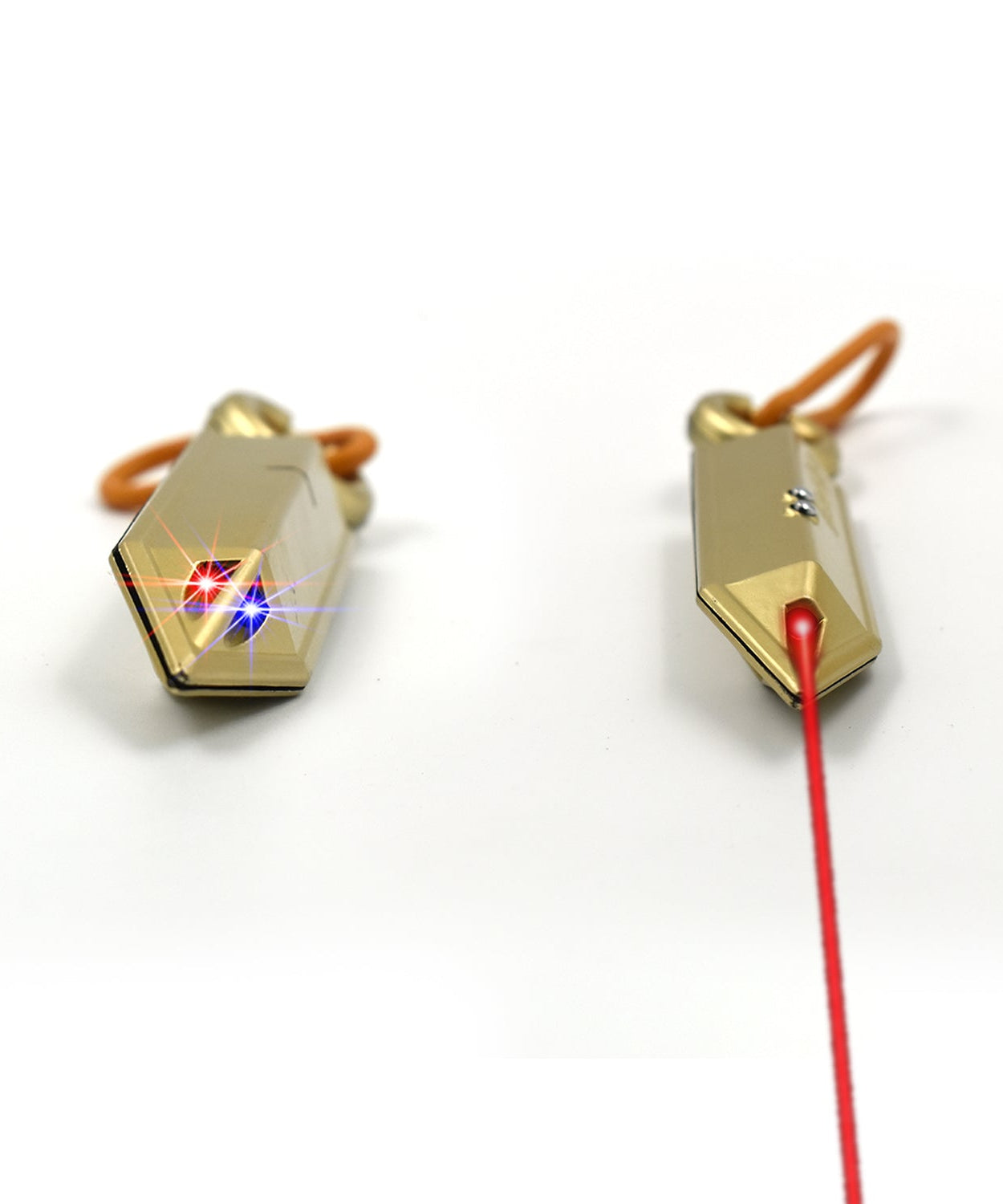 Laser light with three functions, demonstrating its compact and functional design