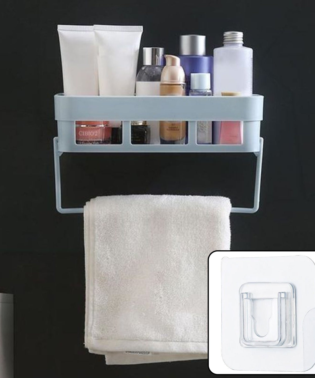 Versatile wall shelf for storage, kitchen and bath.