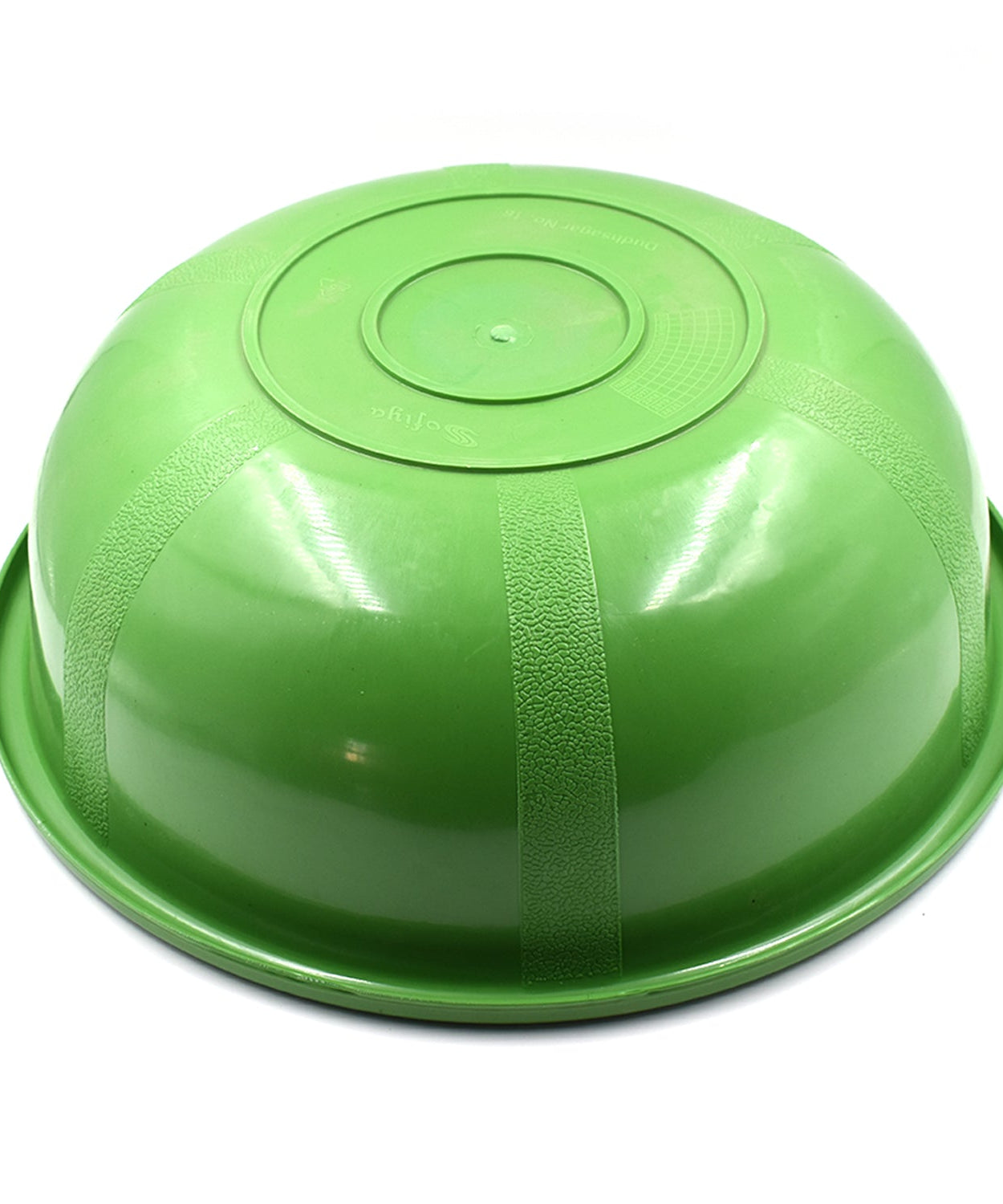 Easy-to-clean plastic bath tub for various household uses.