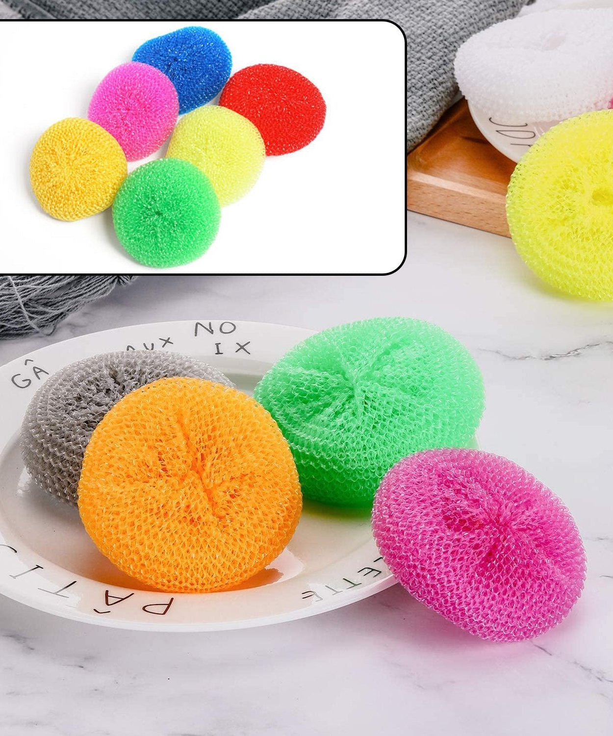 Round nylon scrubbers pack