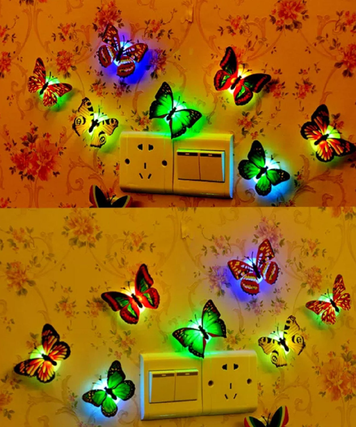 3D butterfly night lamp with illusion design for modern decor