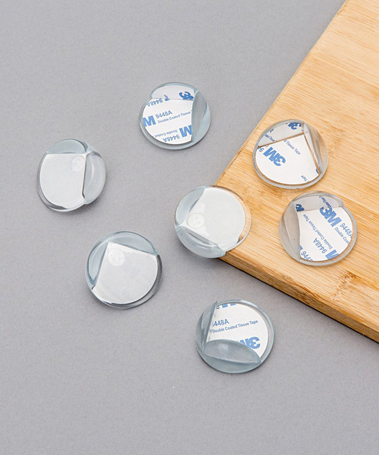 High-quality clear corner protectors, adhesive included, set of 4.