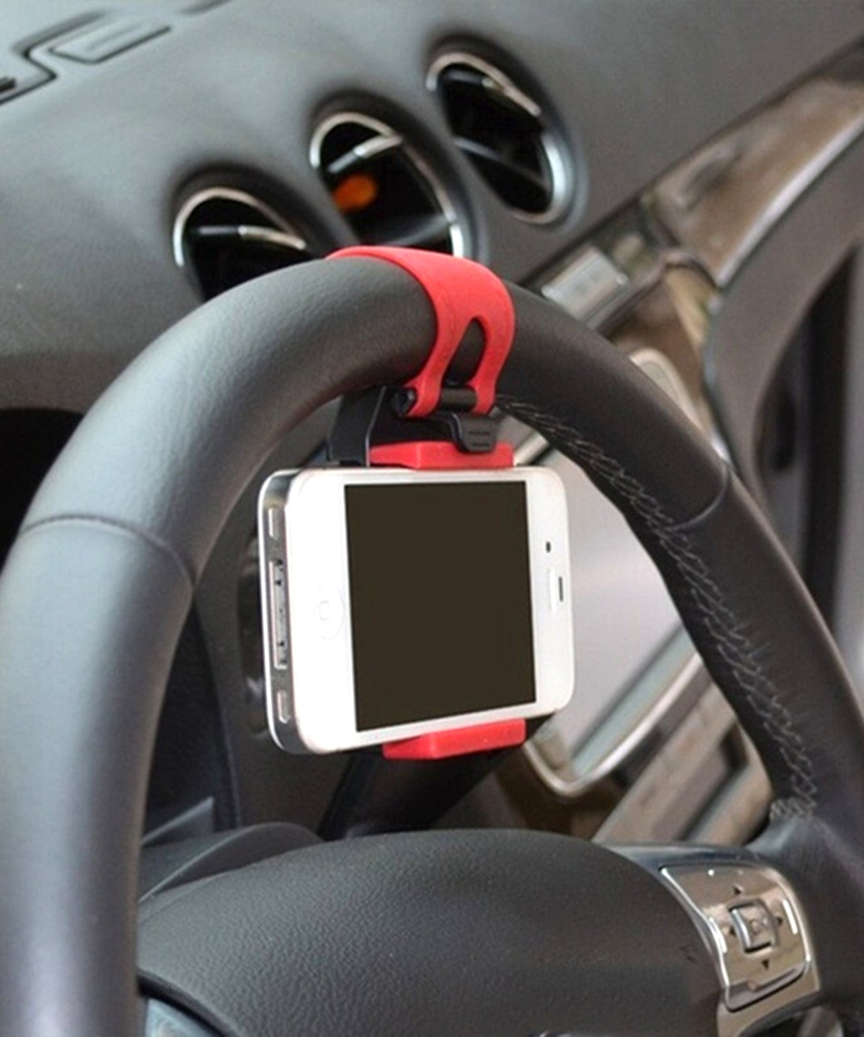 Steering wheel mobile holder for safe driving