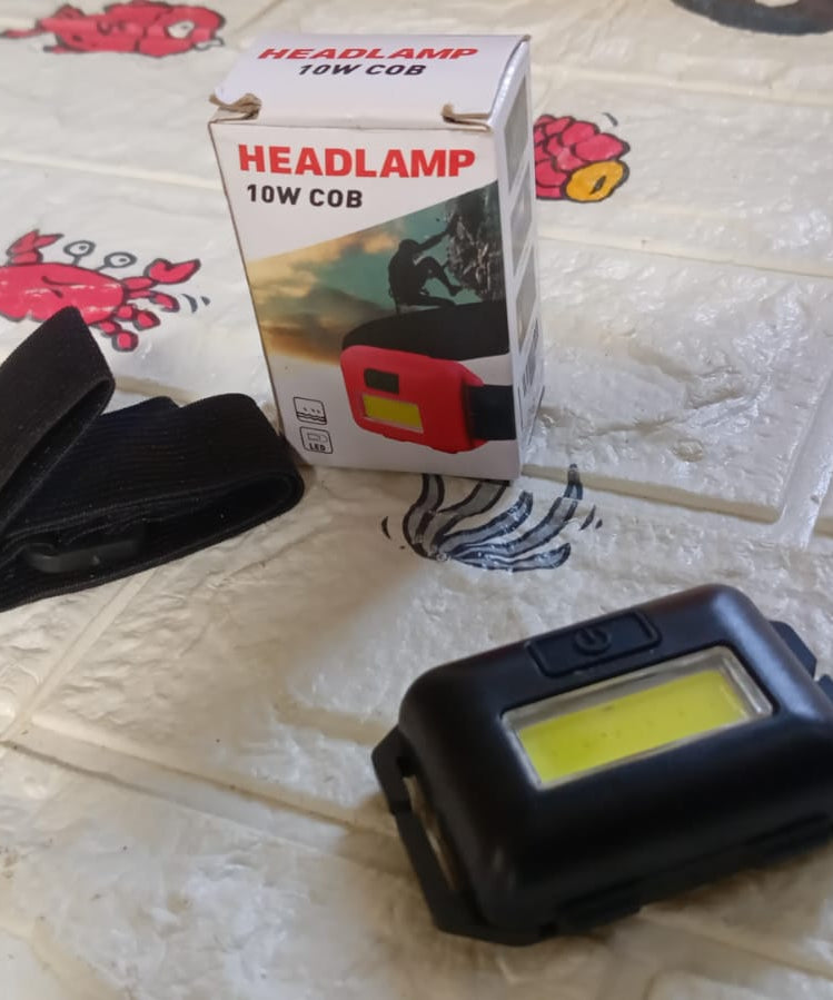 10W COB Waterproof Headlamp – Portable Lantern for Camping, Hiking, Cycling & Hunting (1 Pc)