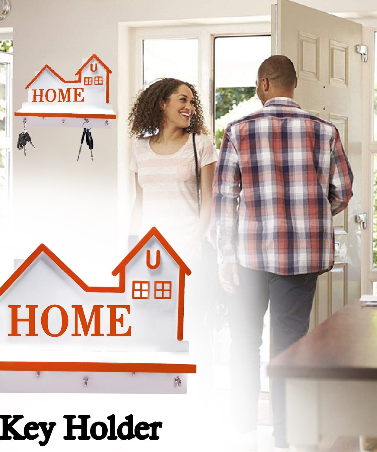 Decorative key holder wall mount