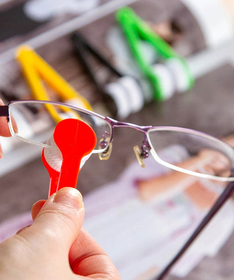 Portable microfiber lens cleaner, perfect for glasses.