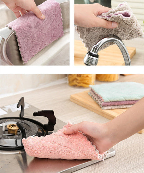 Multi-purpose kitchen cleaning towel in bright colors