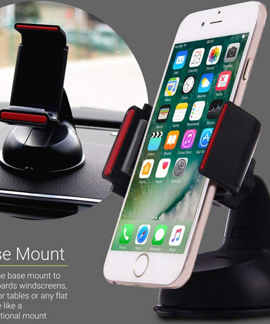 Mobile holder with adjustable angles.