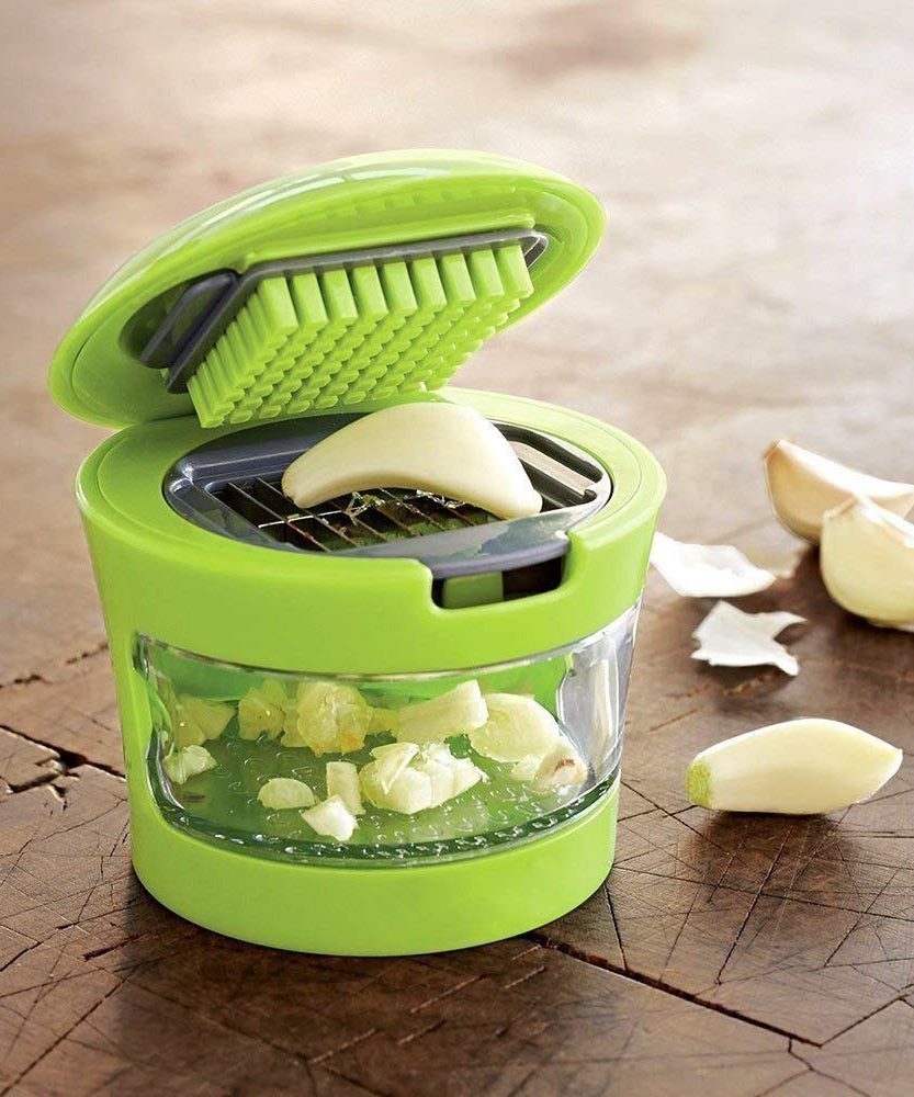 Ginger garlic crusher with handle for kitchen use