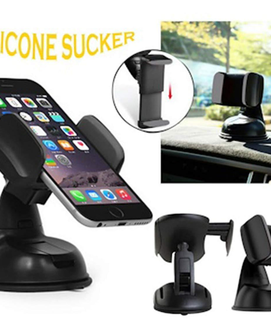 Silicone sucker mobile stand in use.