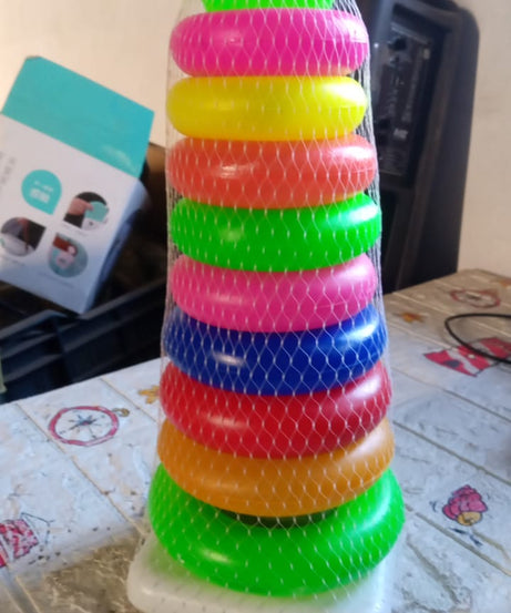 Stacking rings for babies and toddlers with teddy bear design