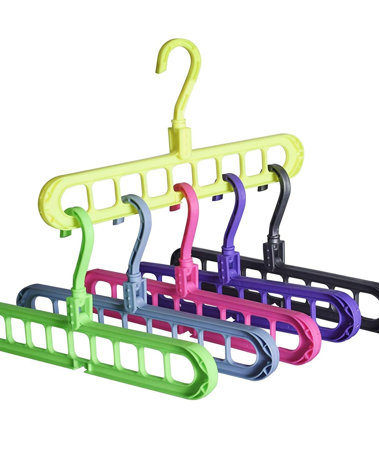 Hangers featuring nine holes and anti-slip design.
