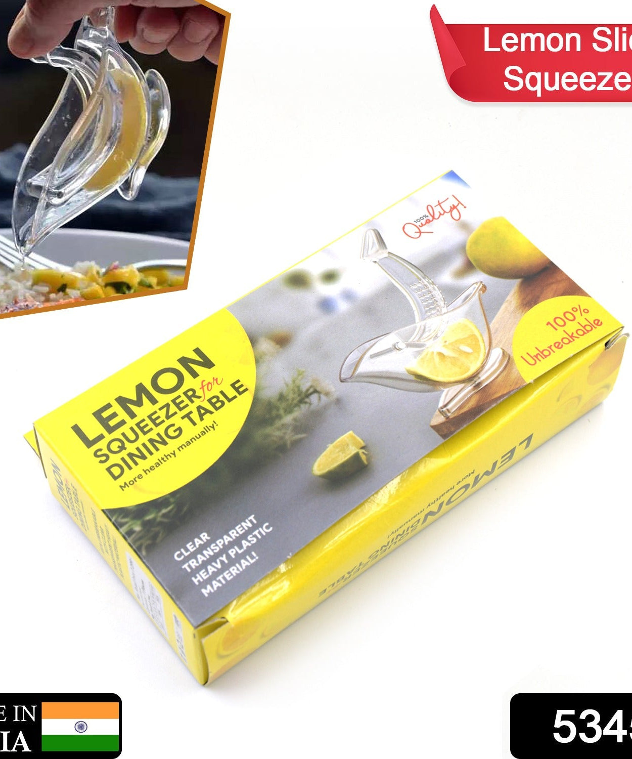 Transparent fruit juicer for lemon and lime