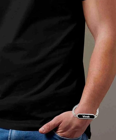 Silver Customize Bracelet, Gift Bracelet (1 Pc)