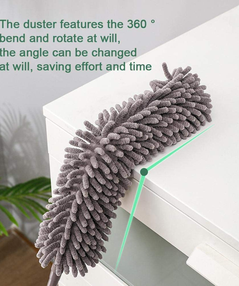 Extendable microfiber fan duster