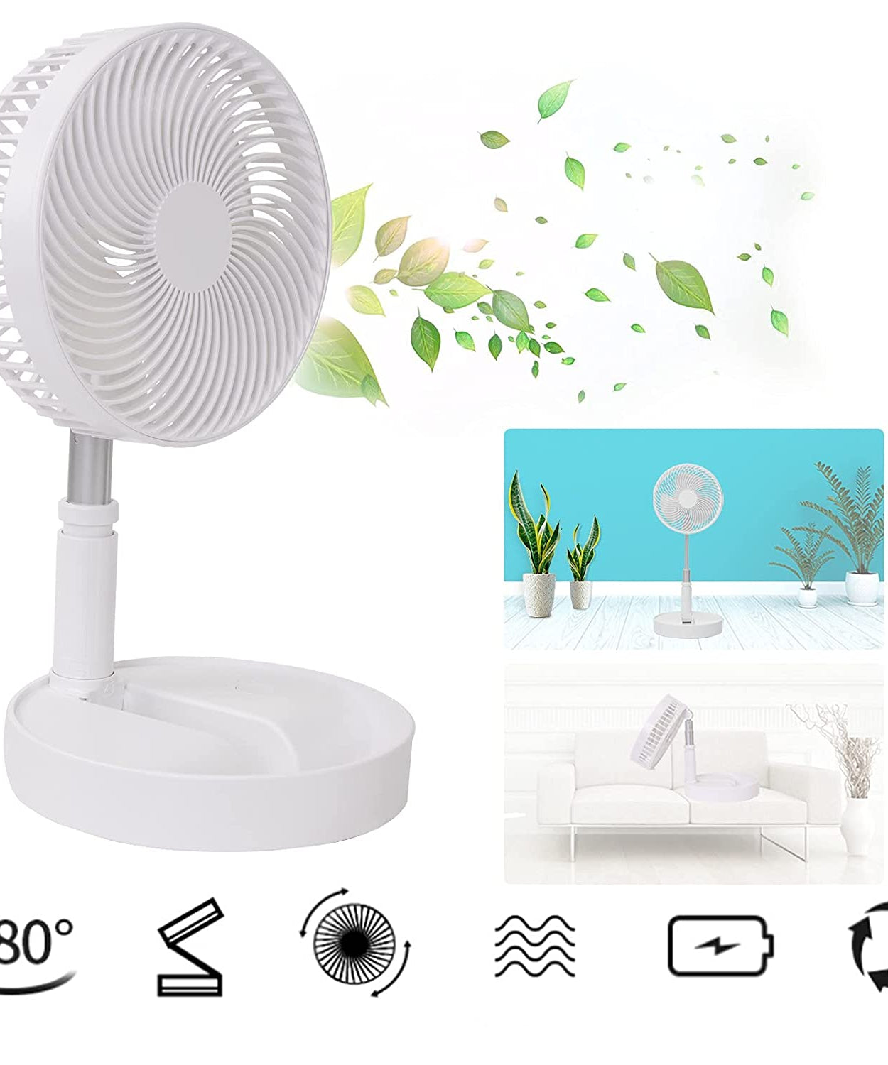 Telescopic electric desktop fan