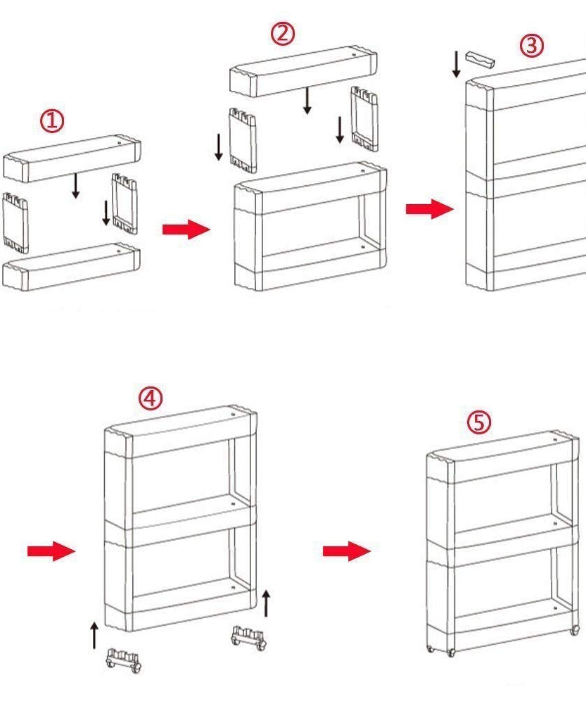 4-layer multipurpose storage rack for organizing items