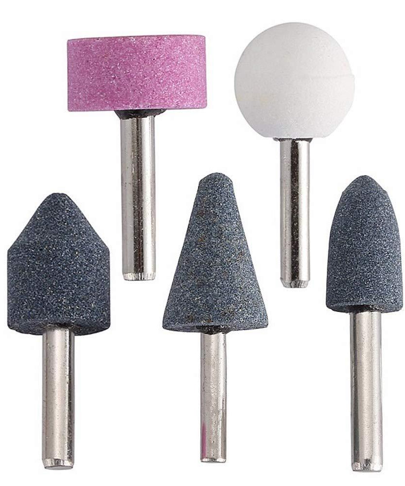 Multicolour abrasive mounted stone set of 5 pcs.