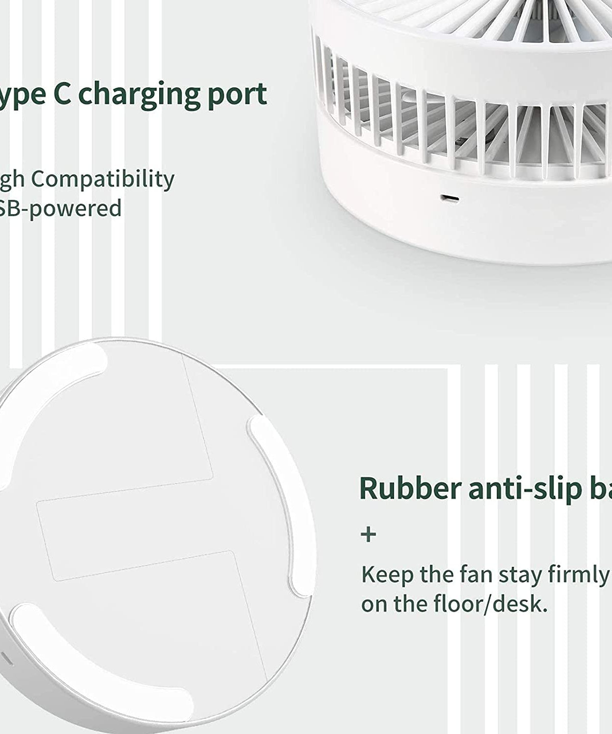 Silent table top fan