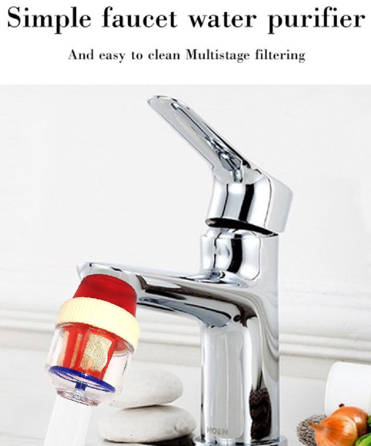 Plastic candle filter cartridge for water taps.