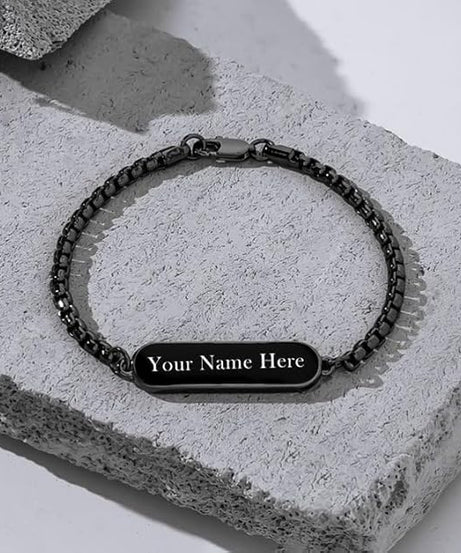 Black Customize Bracelet, Gift Bracelet (1 Pc)