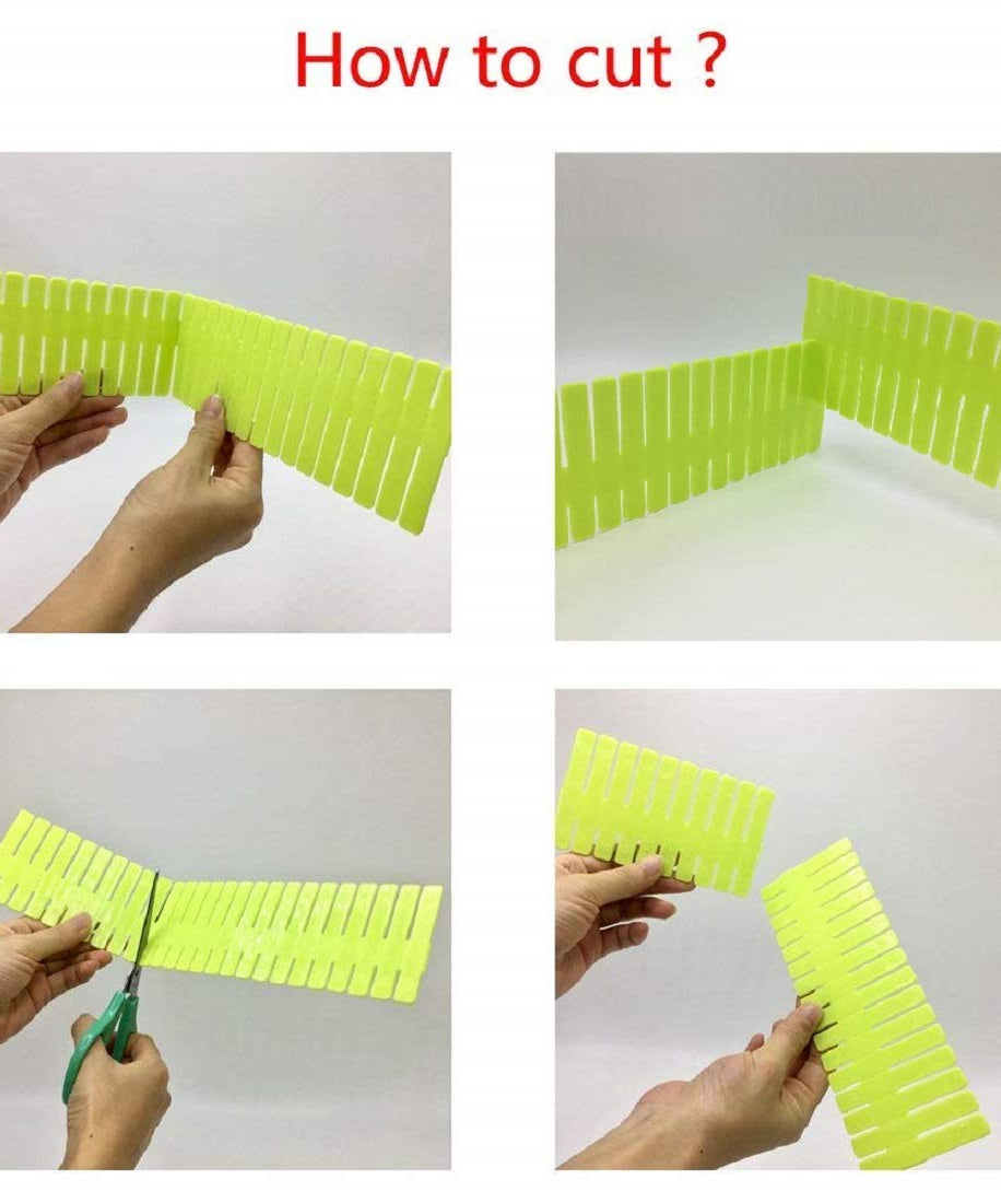 Kitchen drawer dividers and organizers set.