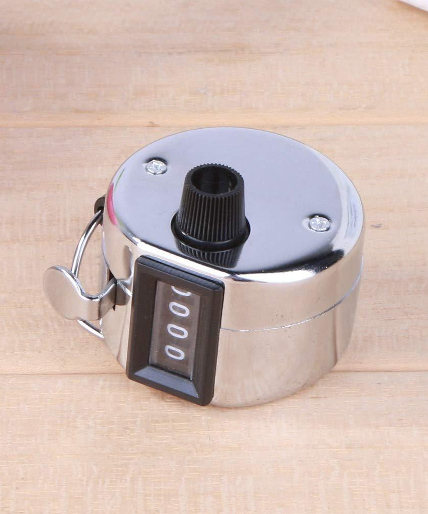 Compact tally clicker with 4-digit count capability