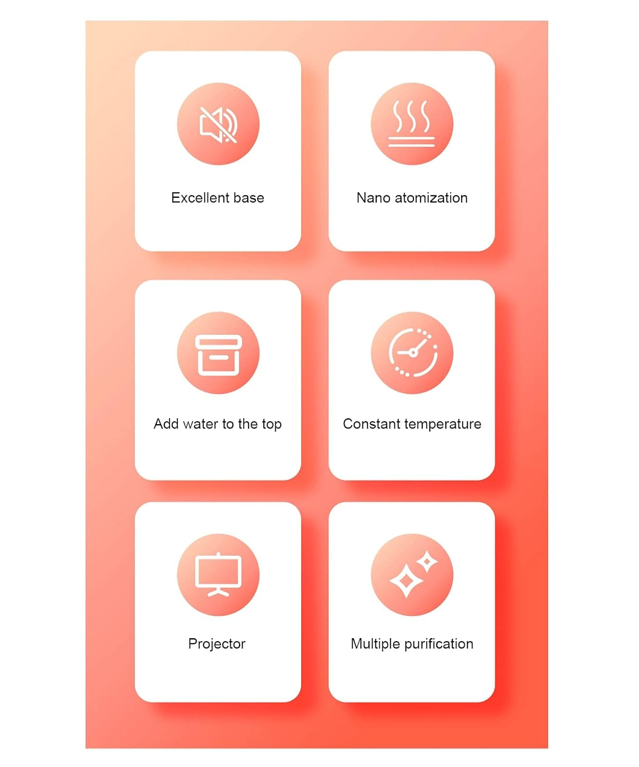 LED night light projector with starry effects and humidifier