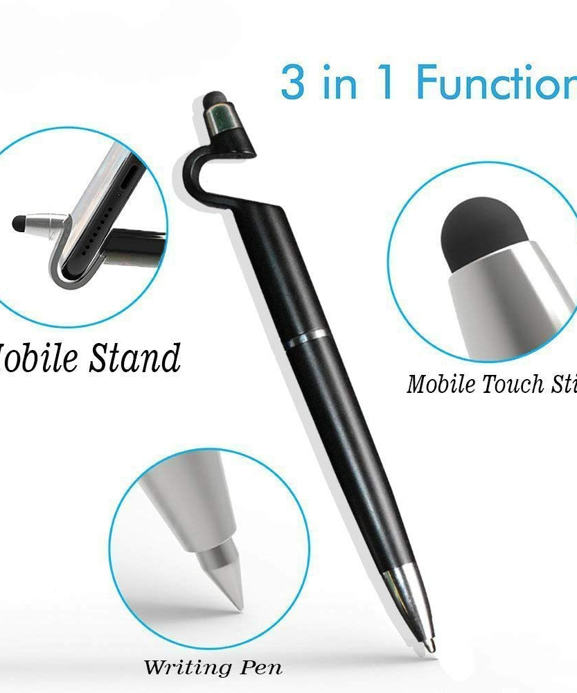 3 in 1 point Function Stylus Pen with Mobile Stand