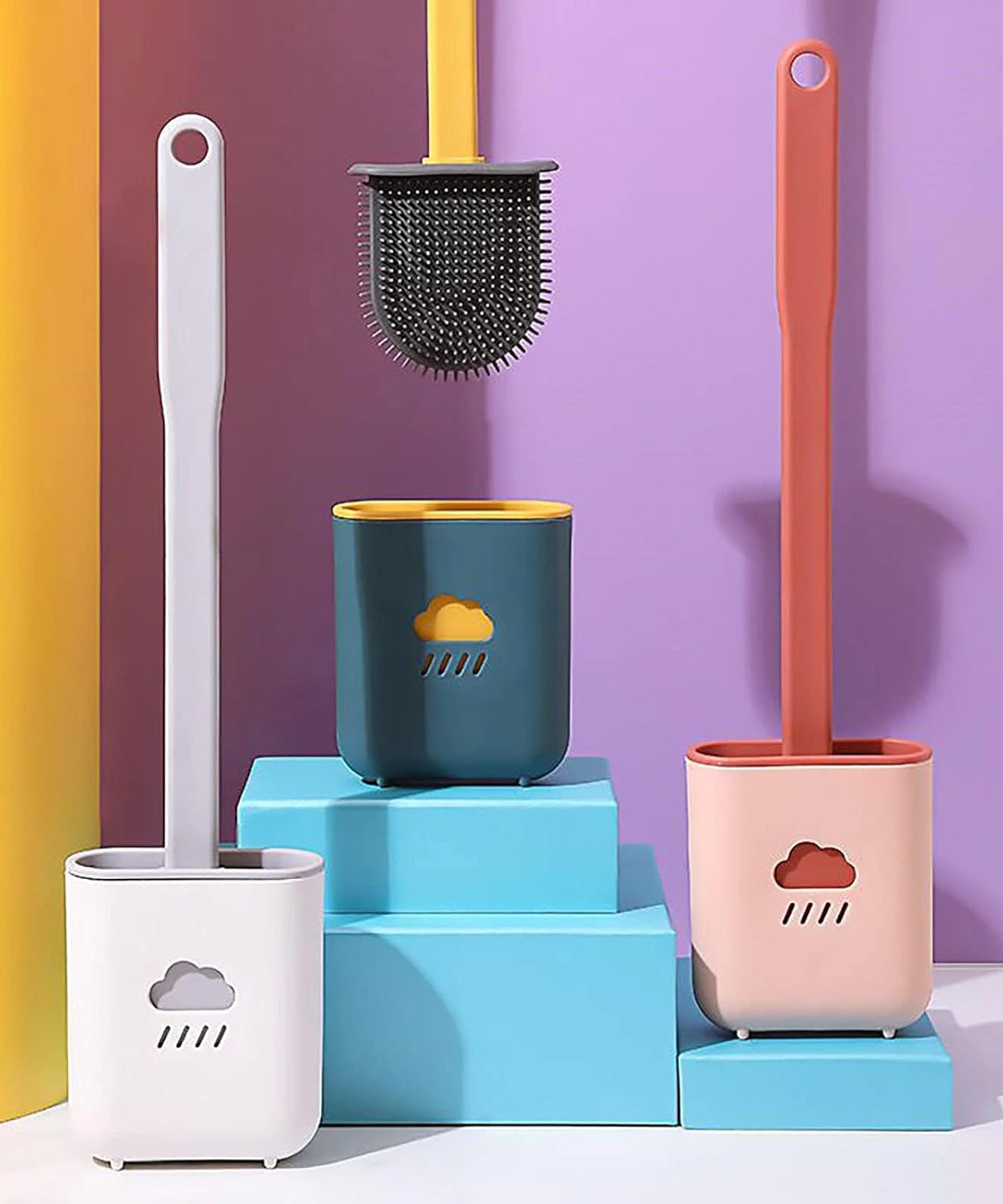 Soft bristle toilet brush