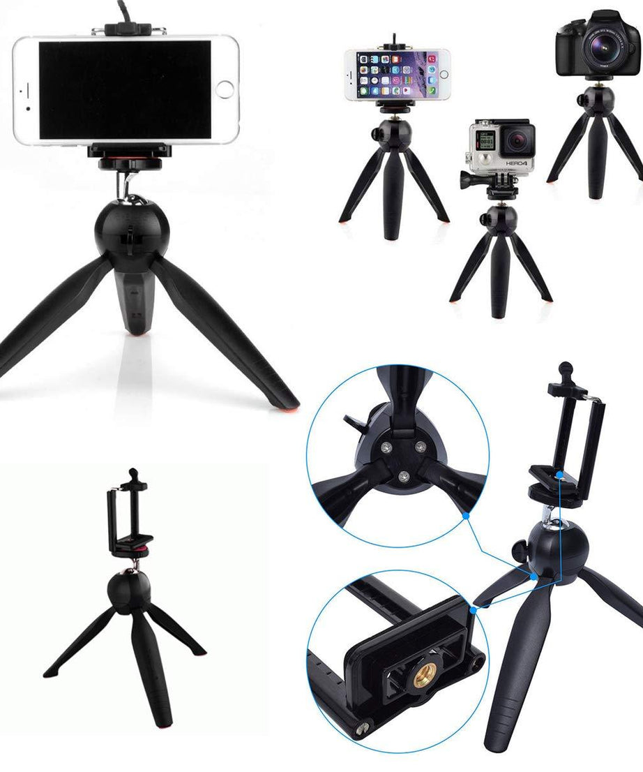 Mini tripod with phone holder