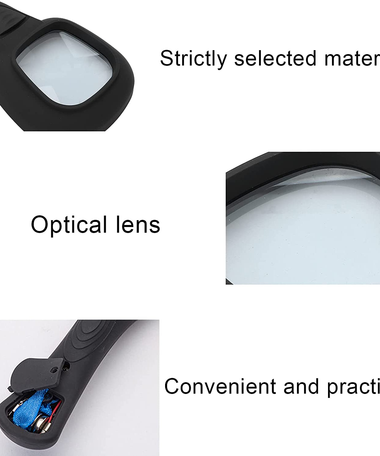 LED magnifying glass for various uses