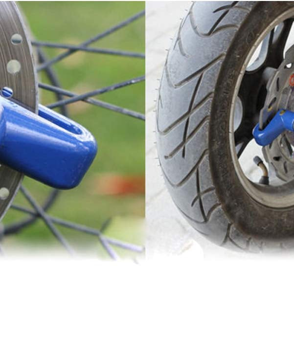 Easy-to-use disc lock for motorcycle wheel security